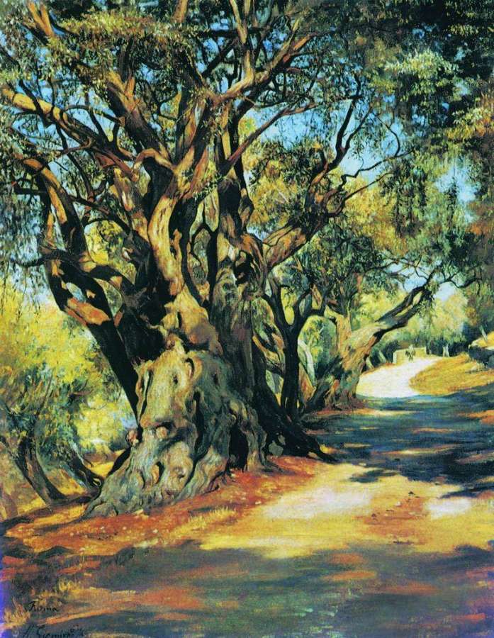 Дорога из Рима в Альбано. 1873  - Семирадский Генрих Ипполитович