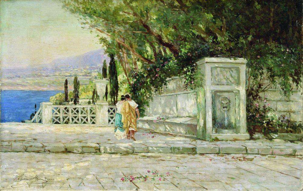 Римский пейзаж - Семирадский Генрих Ипполитович