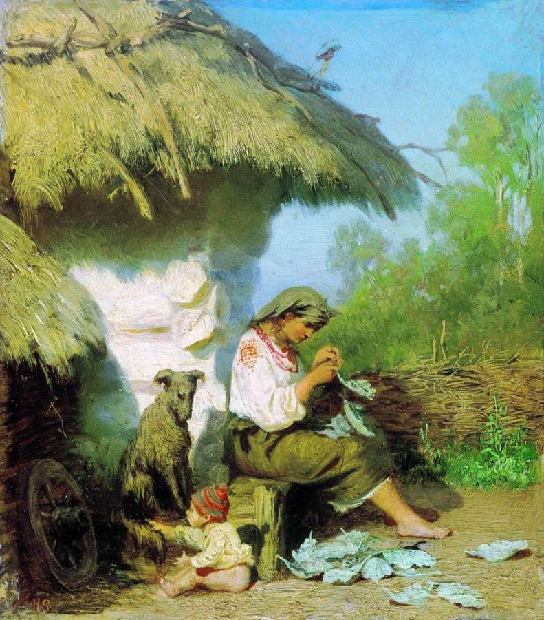 Сельская идиллия. 1886  - Семирадский Генрих Ипполитович