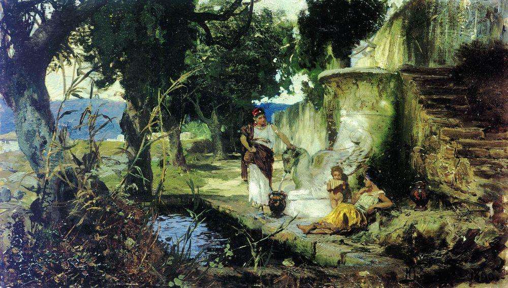 Сцена у колодца. 1890  - Семирадский Генрих Ипполитович