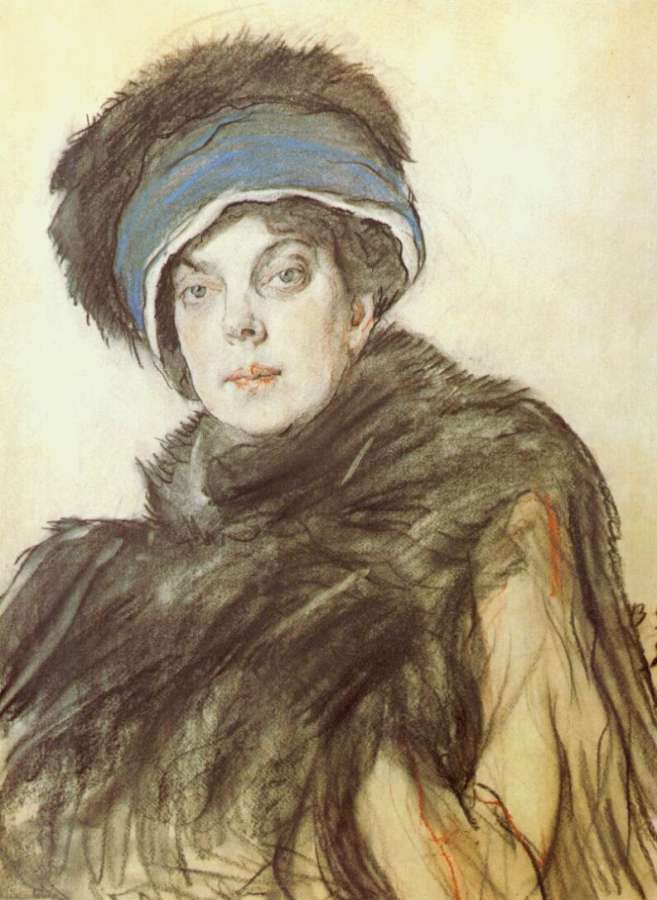 serov_princess_olga_orlova_colored-crayons-and-charcoal-on-paper_1911 - Серов Валентин Александрович