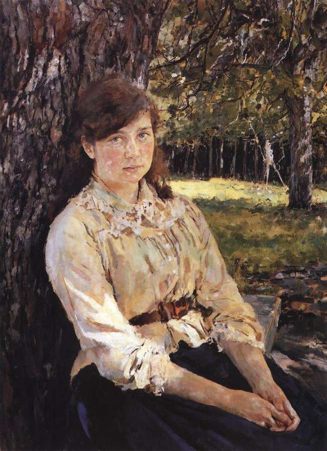 Девушка, освещенная солнцем (Портрет М.Я.Симонович). 1888 - Серов Валентин Александрович