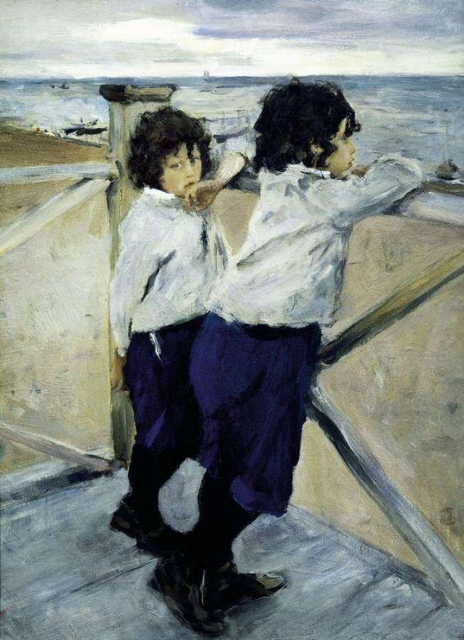 Дети (Саша и Юра Серовы). 1899 - Серов Валентин Александрович