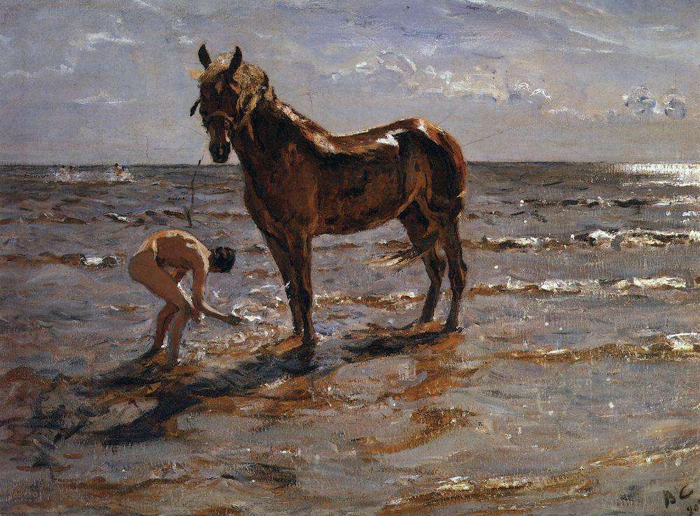 Купание лошади. 1905 - Серов Валентин Александрович