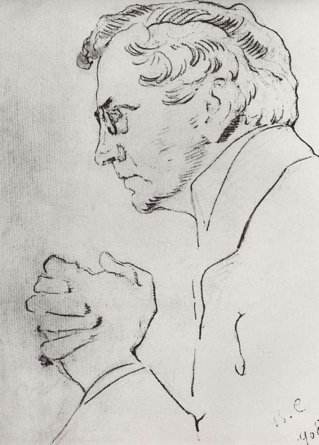 Портрет артиста В.И.Качалова. 1908 - Серов Валентин Александрович