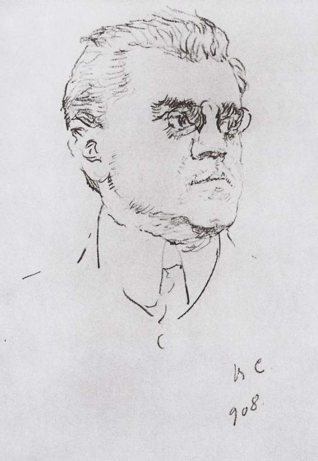 Портрет артиста И.М.Москвитина. 1908 - Серов Валентин Александрович