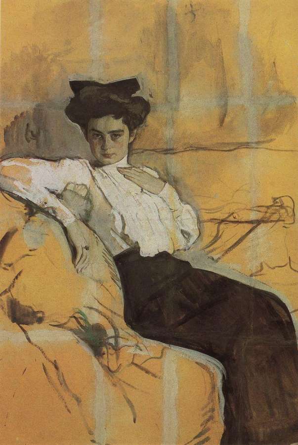 Портрет Г.Л.Гиршман. 1906 - Серов Валентин Александрович