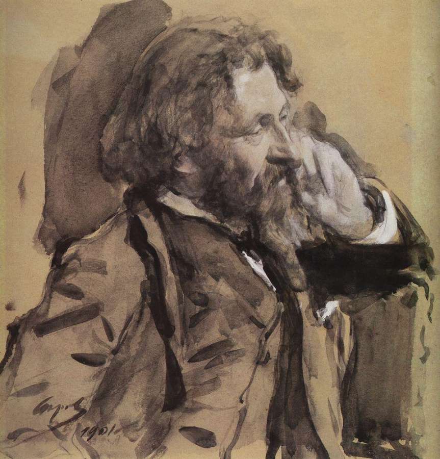 Портрет И.Е.Репина. 1901 - Серов Валентин Александрович