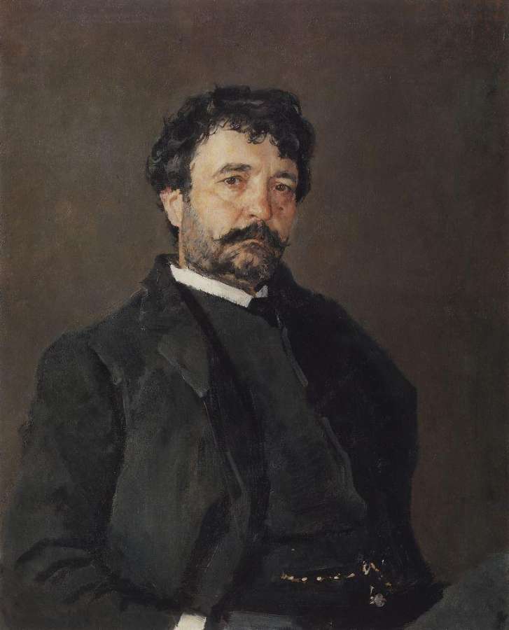 Портрет итальянского певца Анджело Мазини. 1890 - Серов Валентин Александрович