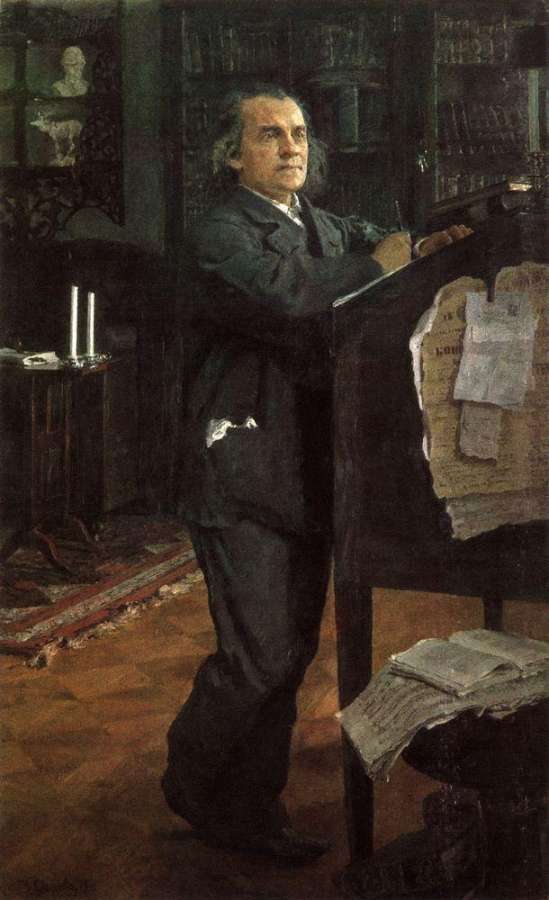 Портрет композитора А.Н.Серова, отца художника. 1888-1889 - Серов Валентин Александрович