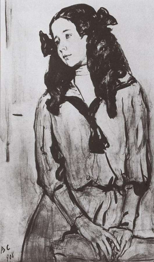 Портрет Н.З.Раппопорт. 1908 - Серов Валентин Александрович