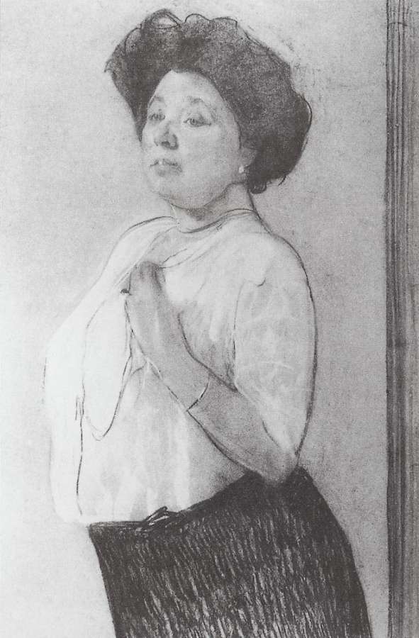 Портрет Н.П.Ламановой. 1911 - Серов Валентин Александрович