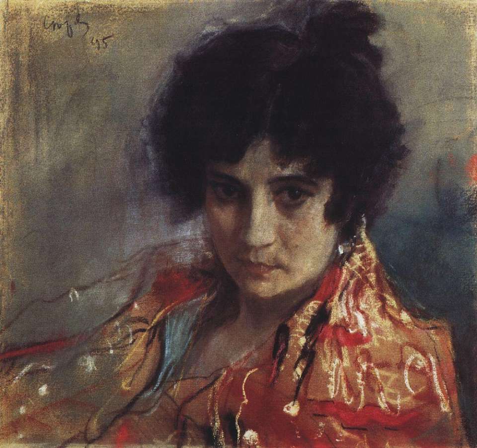 Портрет неизвестной. 1895 - Серов Валентин Александрович