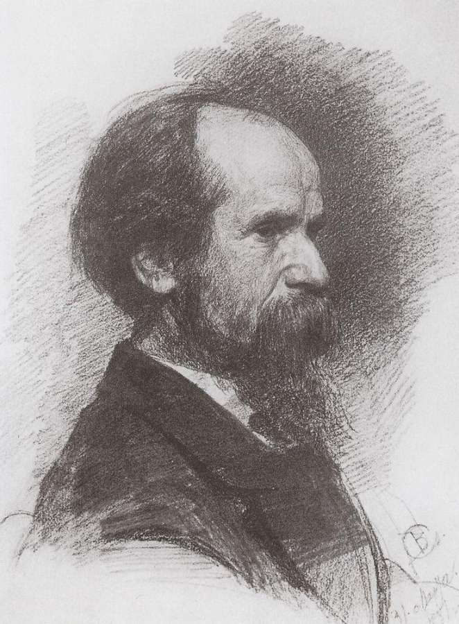 Портрет П.П.Чистякова. 1881 - Серов Валентин Александрович