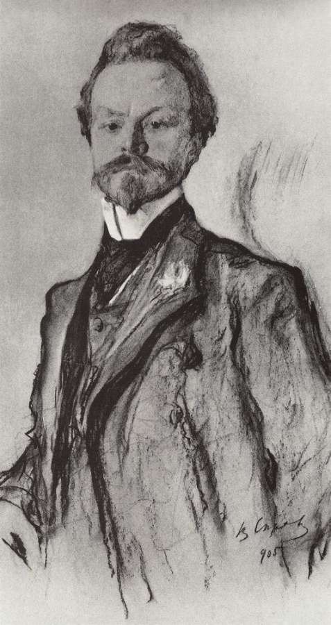 Портрет поэта К.Д.Бальмонта. 1905 - Серов Валентин Александрович