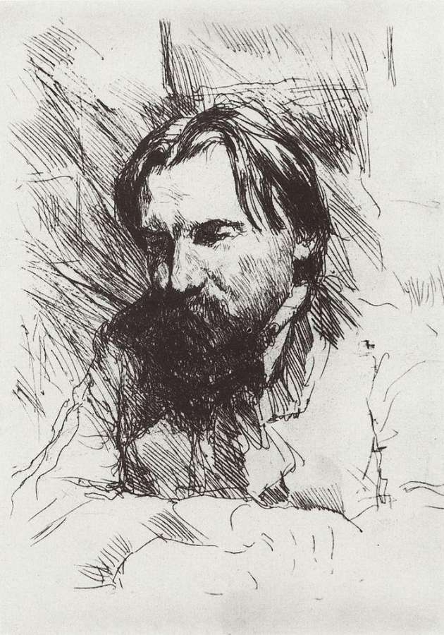 Портрет художника-гравера В.В.Матэ. 1898-1899 - Серов Валентин Александрович