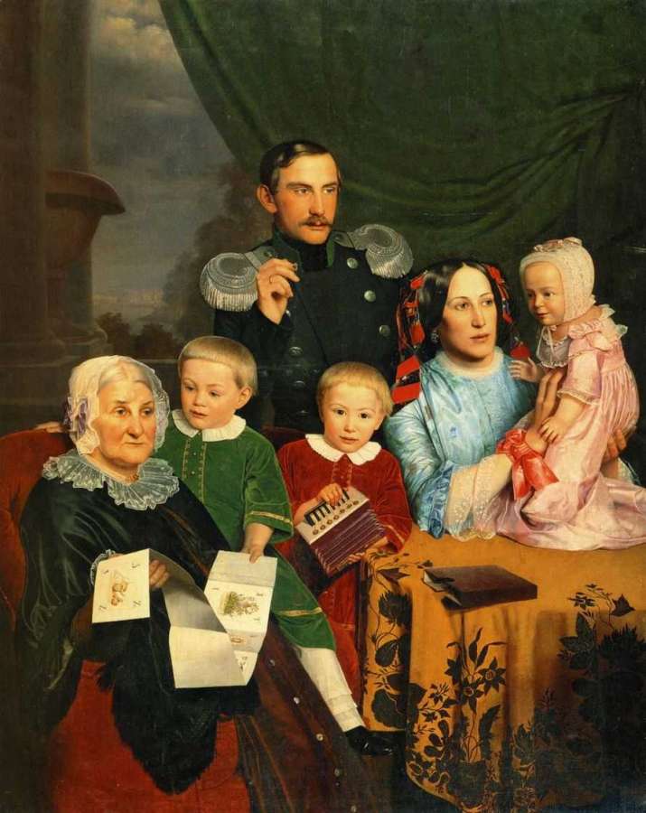 Семейный портрет. 1852  - Славянский Федор Михайлович