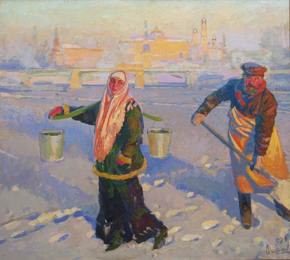 Крещенские морозы, 2007г. 100x90 - Смирнов Сергей Иванович