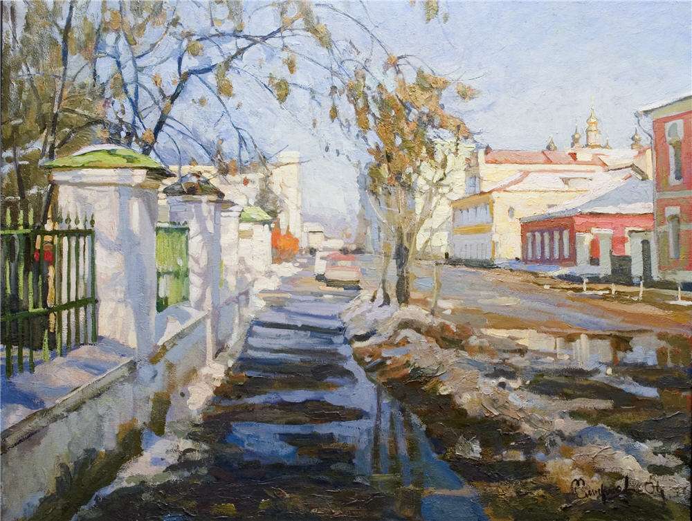 Март в Замоскворечье, 2003г. 90x70 - Смирнов Сергей Иванович