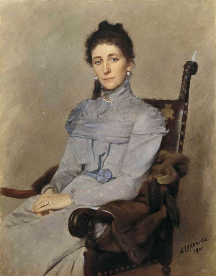 Женский портрет. 1901  - Соколов Александр Петрович