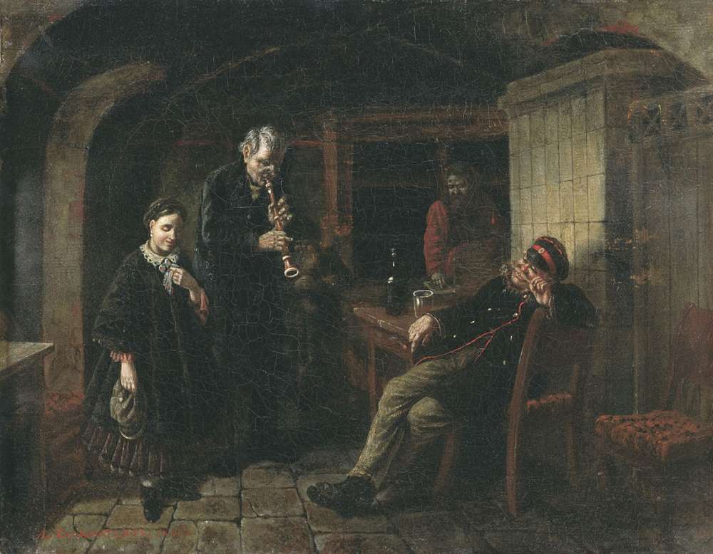 В погребке. 1864. - Соломаткин Леонид Иванович