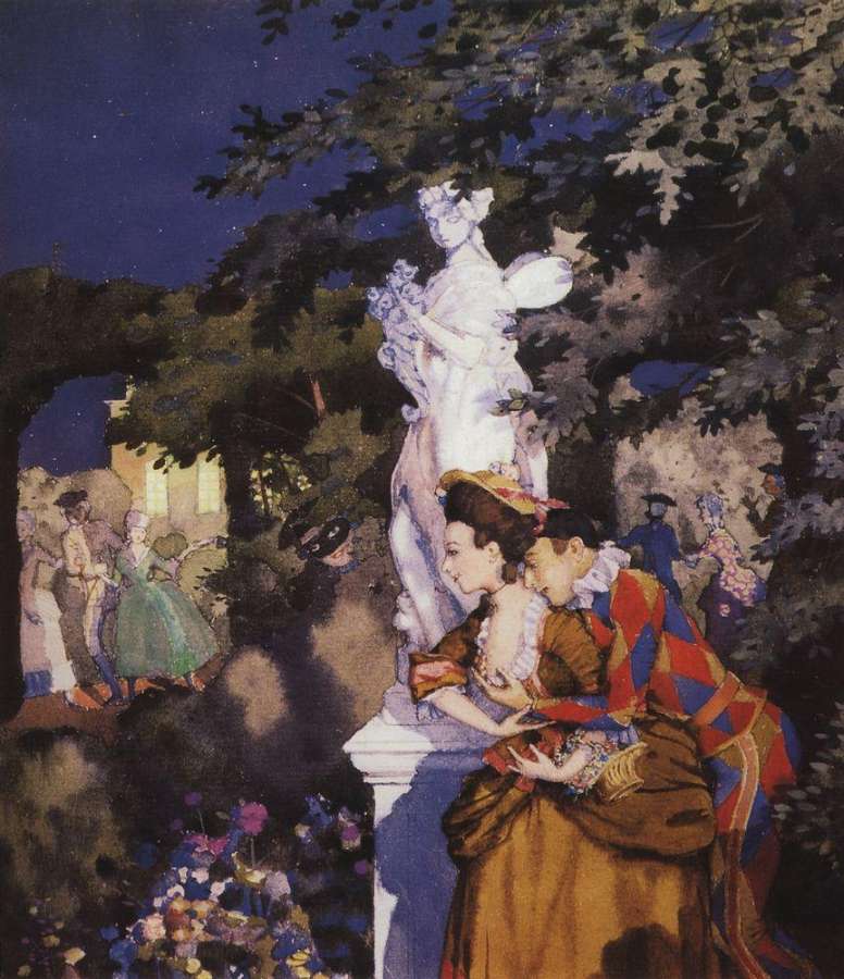 Влюбленный Арлекин. 1912 - Сомов Константин Андреевич