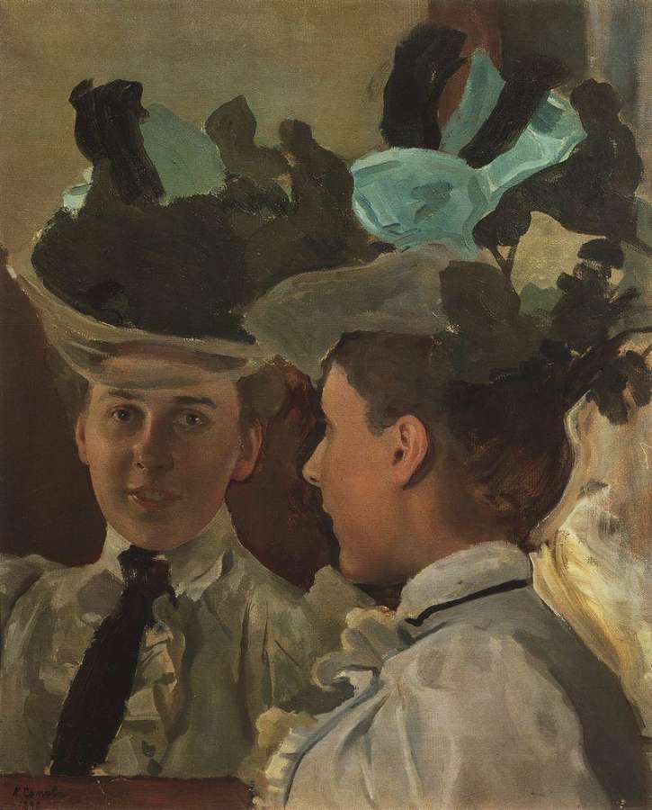 Дама у зеркала (Портрет В.В.Цемировой). 1898 - Сомов Константин Андреевич