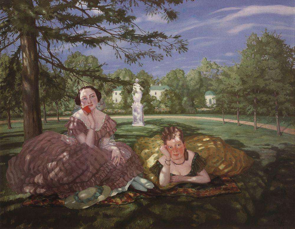 Две дамы в парке. 1919 - Сомов Константин Андреевич