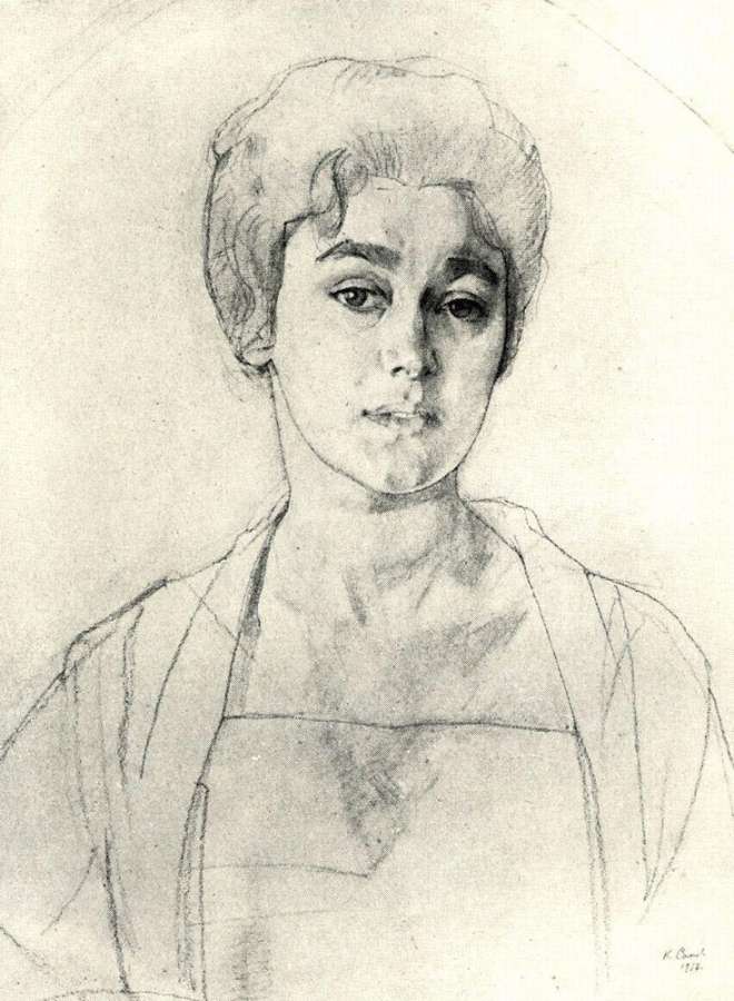 Портрет Н.Г.Высоцкой. 1917 - Сомов Константин Андреевич