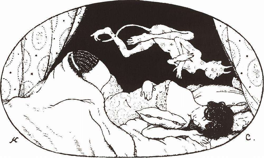 Спящая дама с чертиком. 1906 - Сомов Константин Андреевич