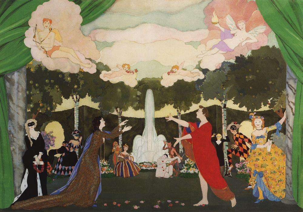 Эскиз занавеса для Свободного театра в Москве. 1913 - Сомов Константин Андреевич