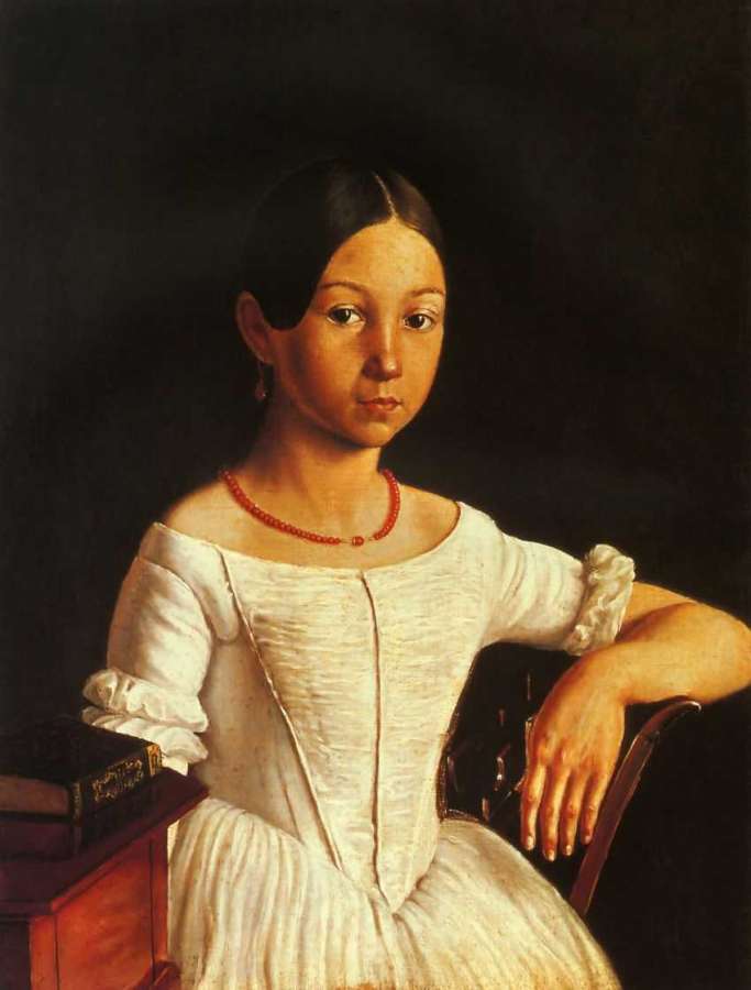 Портрет Л.Н.Милюковой. 1840-е - Сорока (Васильев) Григорий Васильевич