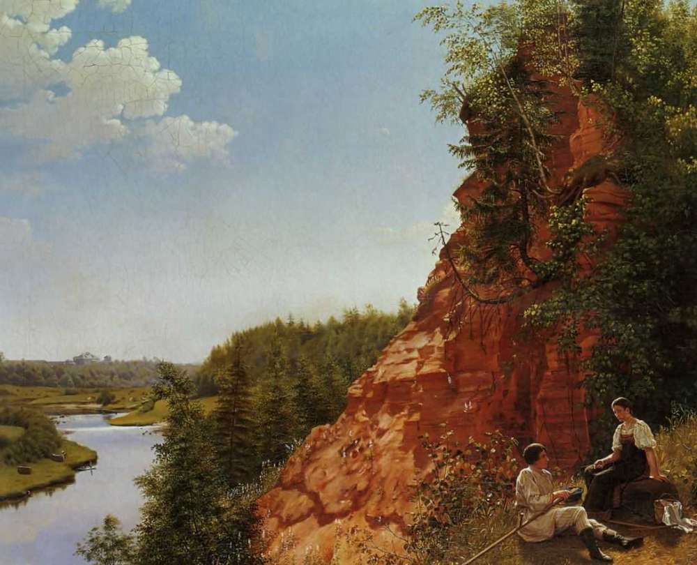 Вид на реке Тосно. 1827  - Тыранов Алексей Васильевич