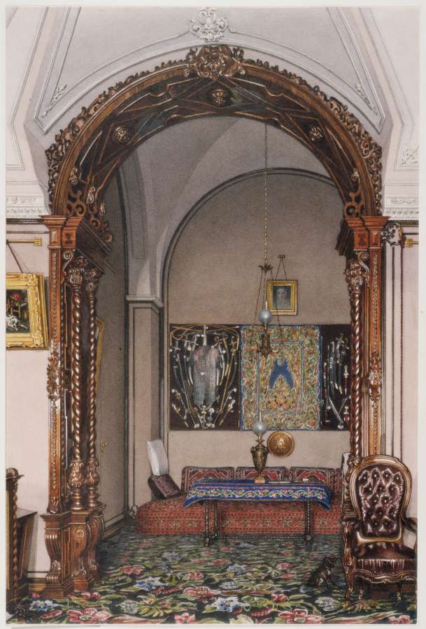 Interiors.of.the.Winter.Palace.The.Alcove.of.the.Study.of.Grand.Prince.Nikolai.Nikolayevich - Ухтомский Константин Андреевич
