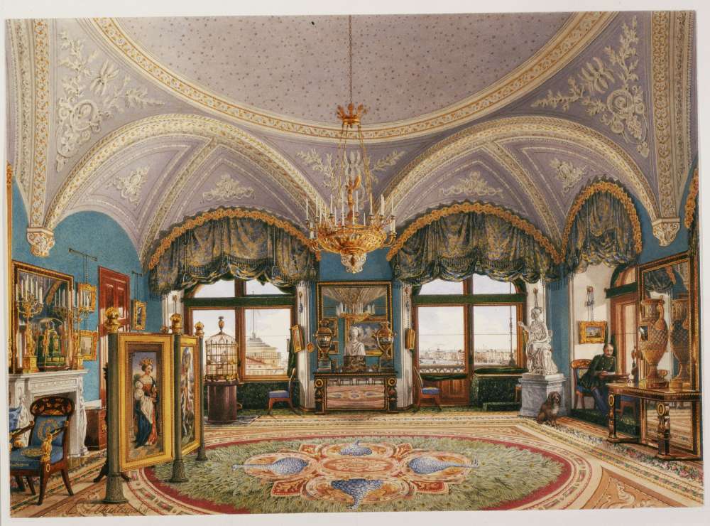 Interiors.of.the.Winter.Palace.The.Corner.Drawing-Room.of.Emperor.Nicholas.I - Ухтомский Константин Андреевич