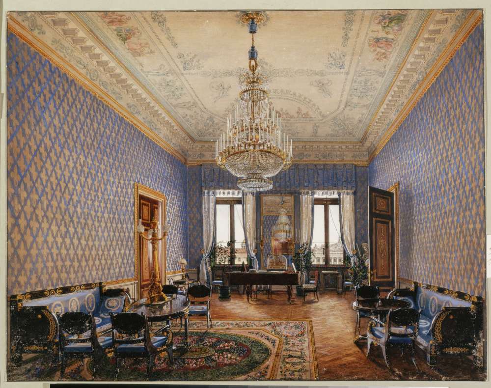 Interiors.of.the.Winter.Palace.The.Drawing-Room.of.Grand.Princess.Maria.Nikolayevna - Ухтомский Константин Андреевич