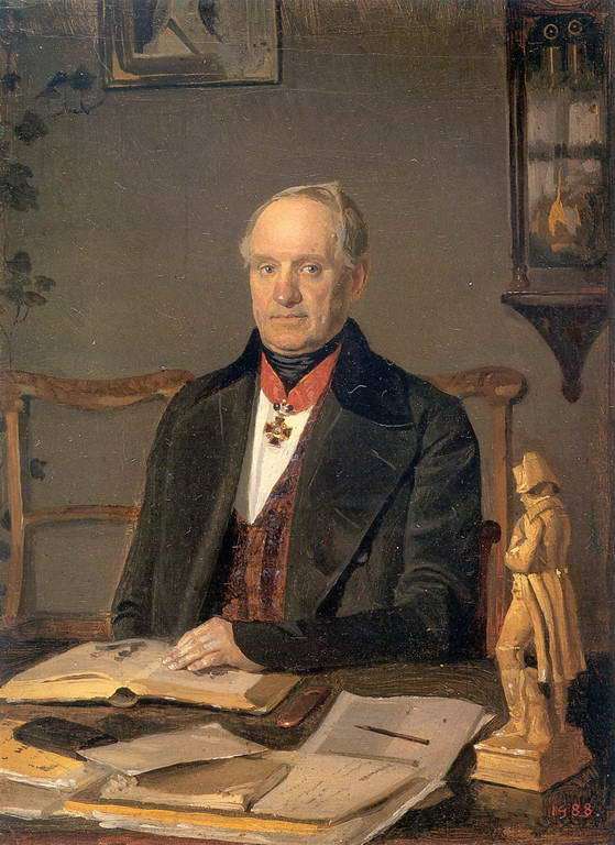 Портрет П.В.Ждановича. 1846г.  - Федотов Павел Андреевич
