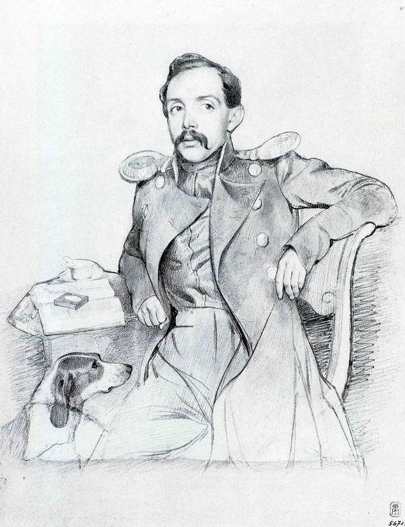 Портрет поручика П.Е.Львова. 1846г.  - Федотов Павел Андреевич