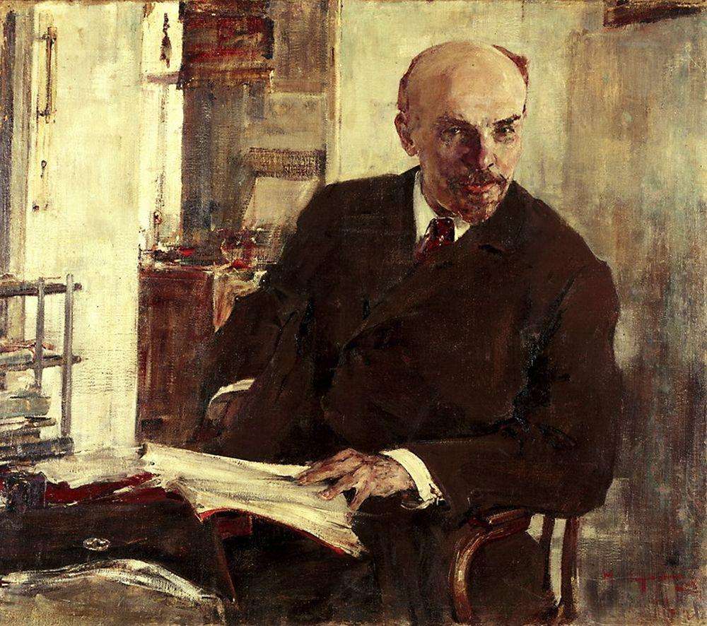 Портрет В.И.Ленина. 1918  - Фешин Николай Иванович