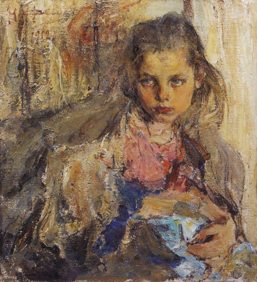 Портрет Катеньки. 1912  - Фешин Николай Иванович