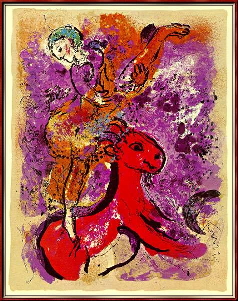 Chagall-CircusRiderOnARedHorse-sj -   