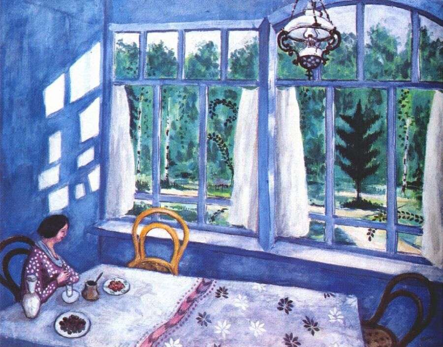 chagall_bella_at_the_table_1915 -   