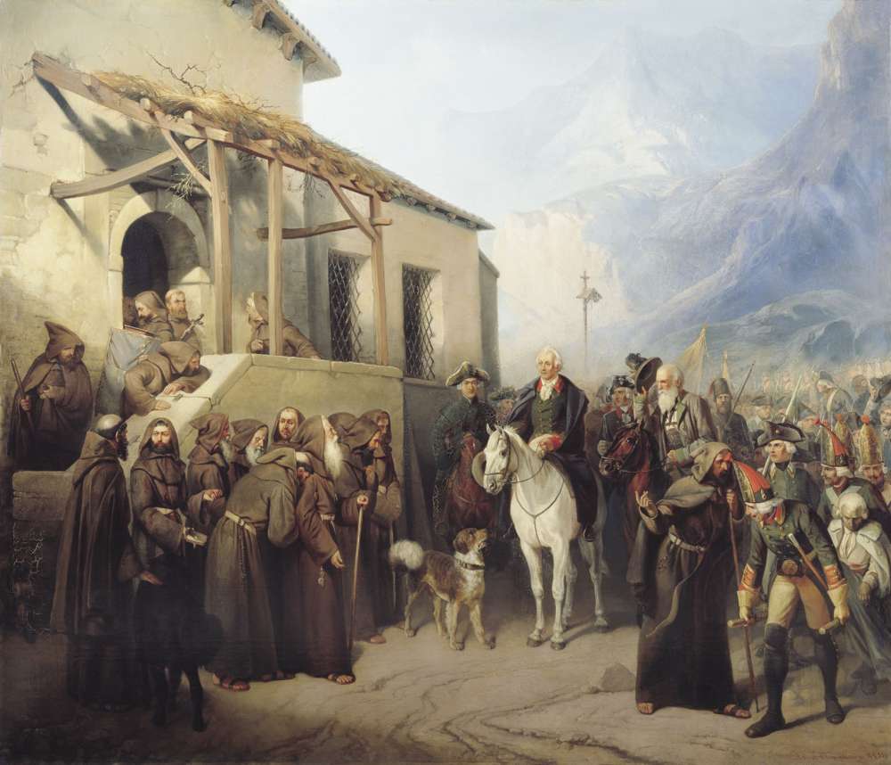 Фельдмаршал А.В.Суворов на вершине Сен-Готарда 13 сентября 1799 г - Шарлемань Адольф Иосифович