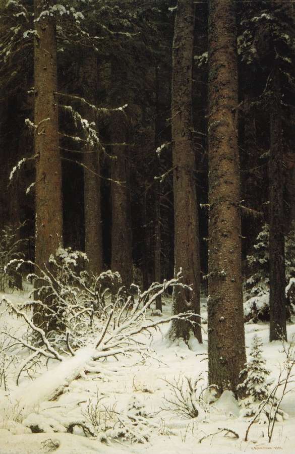 Еловый лес зимой 1884 140х95 - Шишкин Иван Иванович