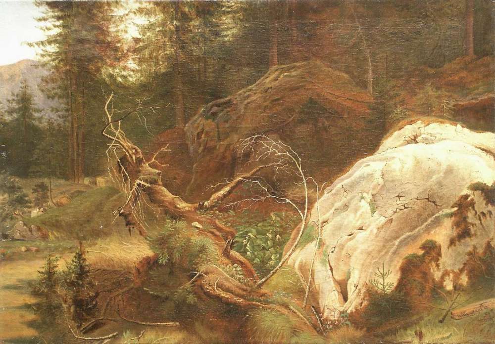 Камни в лесу. 1865 - Шишкин Иван Иванович