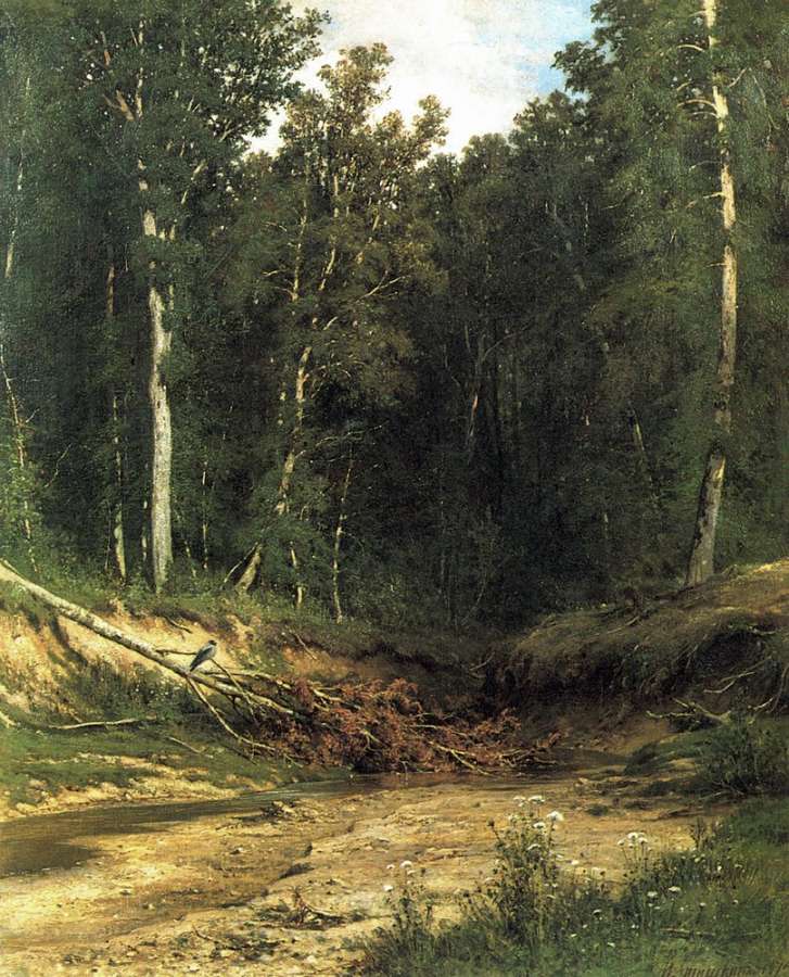 Лесной ручей(Чернолесье). 1874 74,5х61 - Шишкин Иван Иванович