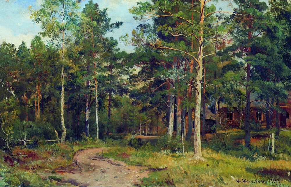Осенний пейзаж. Дорожка в лесу 1894 44.2х68 - Шишкин Иван Иванович
