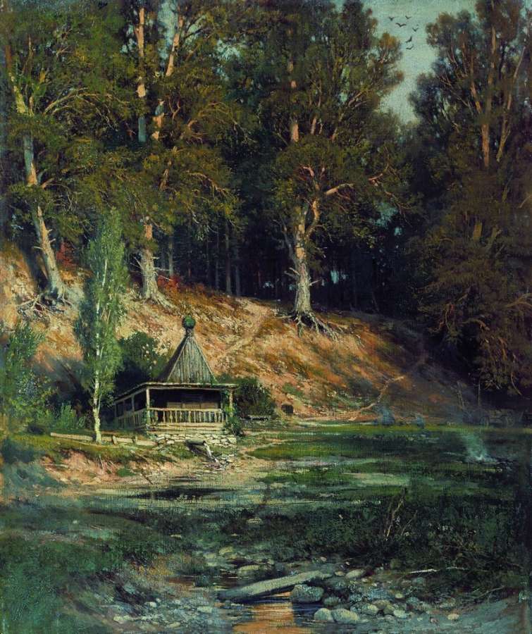 Часовня в лесу 1883 50х59 - Шишкин Иван Иванович