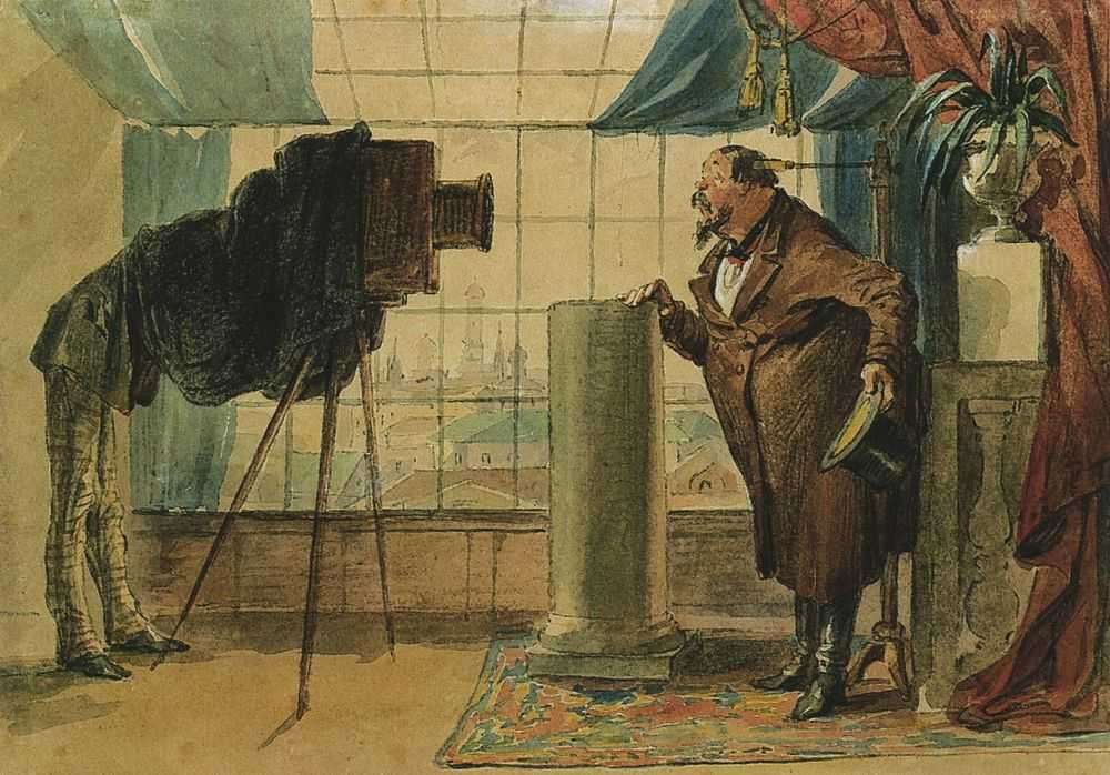Купец перед фотографом. 1860-е  - Шмельков Петр Михайлович