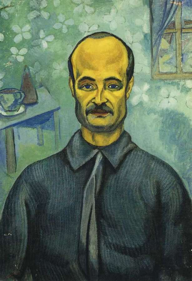 Мужской портрет (поэт Мадзин). 1914  - Штеренберг Давид Петрович